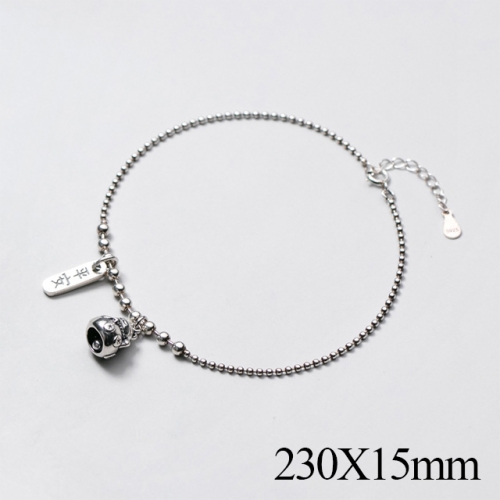 BC Wholesale S925 Sterling Silver Anklet Women'S Fashion Anklet Silver Jewelry Anklet NO.#925J5A4131