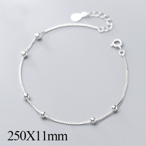 BC Wholesale S925 Sterling Silver Anklet Women'S Fashion Anklet Silver Jewelry Anklet NO.#925J5A3349