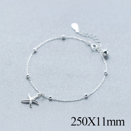 BC Wholesale S925 Sterling Silver Anklet Women'S Fashion Anklet Silver Jewelry Anklet NO.#925J5A0730