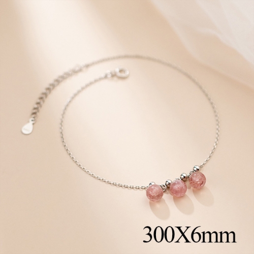 BC Wholesale S925 Sterling Silver Anklet Women'S Fashion Anklet Silver Jewelry Anklet NO.#925J5A4757