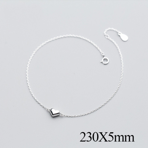 BC Wholesale S925 Sterling Silver Anklet Women'S Fashion Anklet Silver Jewelry Anklet NO.#925J5A2444