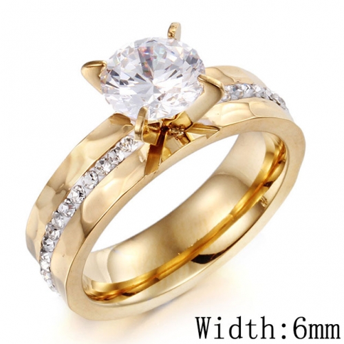 BC Wholesale Stainless Steel 316L Jewelry CZ Rings For Women NO.#SJ53R35834
