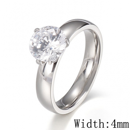 BC Wholesale Stainless Steel 316L Jewelry CZ Rings For Women NO.#SJ53R21290