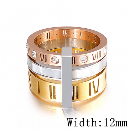 Wholesale Stainless Steel 316L Fashion Multi-Color Rings Sets NO.#SJ53R100186