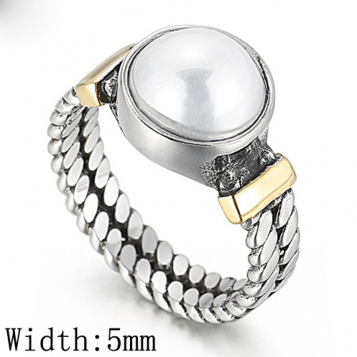 BC Wholesale Stainless Steel 316L Jewelry Pearl Or Shell Rings NO.#SJ53R92105