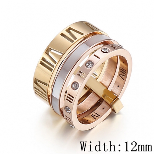 Wholesale Stainless Steel 316L Fashion Multi-Color Rings Sets NO.#SJ53R92260