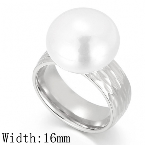 BC Wholesale Stainless Steel 316L Jewelry Pearl Or Shell Rings NO.#SJ53R46045