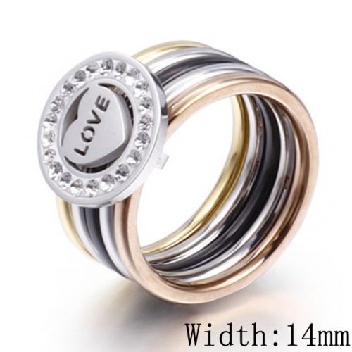 Wholesale Stainless Steel 316L Fashion Multi-Color Rings Sets NO.#SJ53R82811