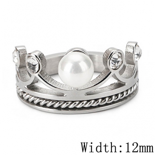 BC Wholesale Stainless Steel 316L Jewelry Pearl Or Shell Rings NO.#SJ53R54056