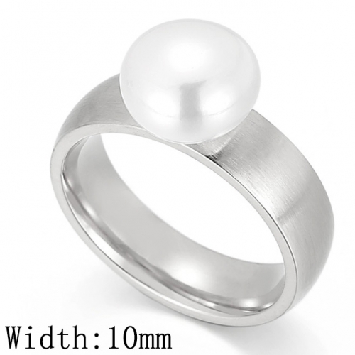 BC Wholesale Stainless Steel 316L Jewelry Pearl Or Shell Rings NO.#SJ53R46048