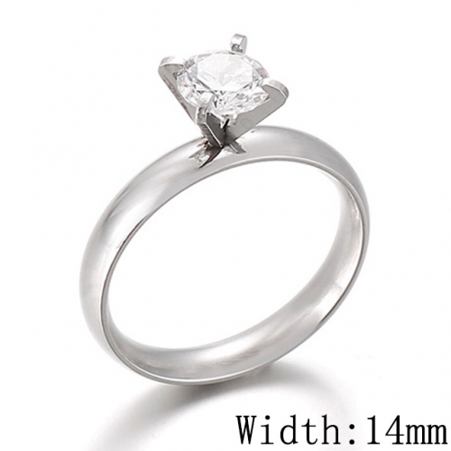 BC Wholesale Stainless Steel 316L Jewelry CZ Rings For Women NO.#SJ53R83047