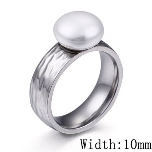 BC Wholesale Stainless Steel 316L Jewelry Pearl Or Shell Rings NO.#SJ53R46049