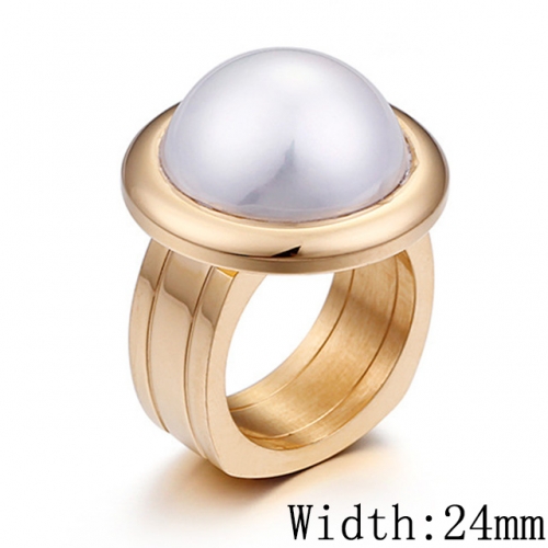 BC Wholesale Stainless Steel 316L Jewelry Pearl Or Shell Rings NO.#SJ53R46034