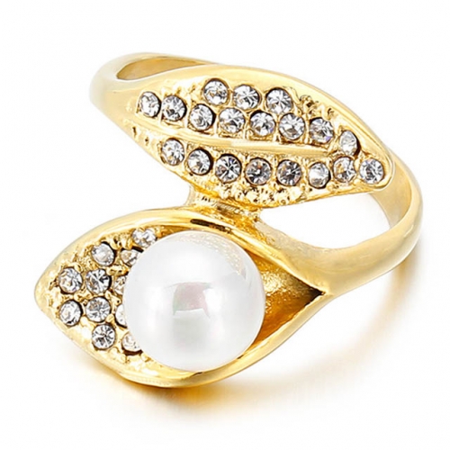 BC Wholesale Stainless Steel 316L Jewelry Pearl Or Shell Rings NO.#SJ53R89307