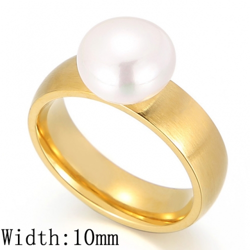 BC Wholesale Stainless Steel 316L Jewelry Pearl Or Shell Rings NO.#SJ53R46044