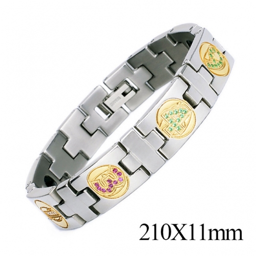 BC Wholesale Germanium Stone Bracelets Stainless Steel Bracelets For Men NO.#SJ51B401