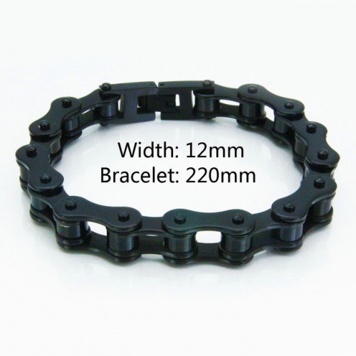 Wholesale Stainless Steel Bike Chain Style Bracelet NO.#BC55B0054JZ