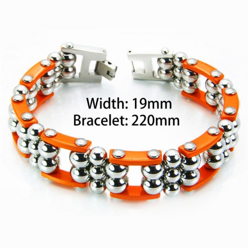 Wholesale Stainless Steel Bike Chain Style Bracelet NO.#BC55B0186JKF