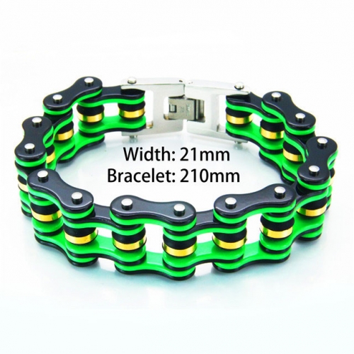 Wholesale Stainless Steel Bike Chain Style Bracelet NO.#BC55B0202JMS