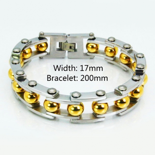 Wholesale Stainless Steel Bike Chain Style Bracelet NO.#BC55B0055IOQ