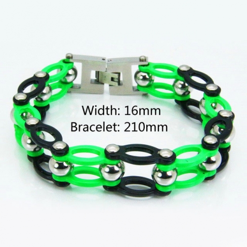 Wholesale Stainless Steel Bike Chain Style Bracelet NO.#BC55B0065IOU
