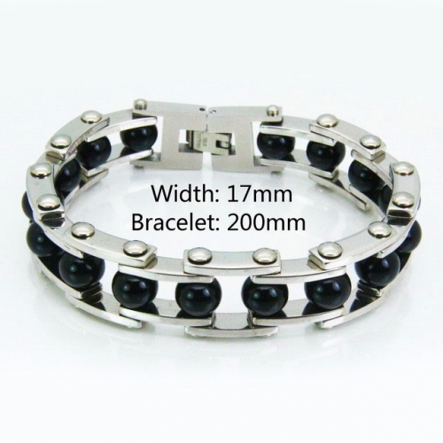 Wholesale Stainless Steel Bike Chain Style Bracelet NO.#BC55B0056IOX