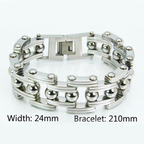 Wholesale Stainless Steel Bike Chain Style Bracelet NO.#BC55B0072JMB