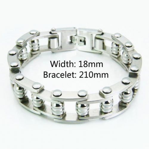 Wholesale Stainless Steel Bike Chain Style Bracelet NO.#BC55B0022JMF