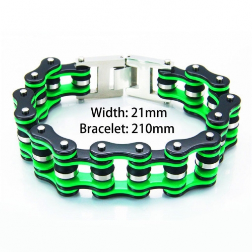 Wholesale Stainless Steel Bike Chain Style Bracelet NO.#BC55B0201JMR