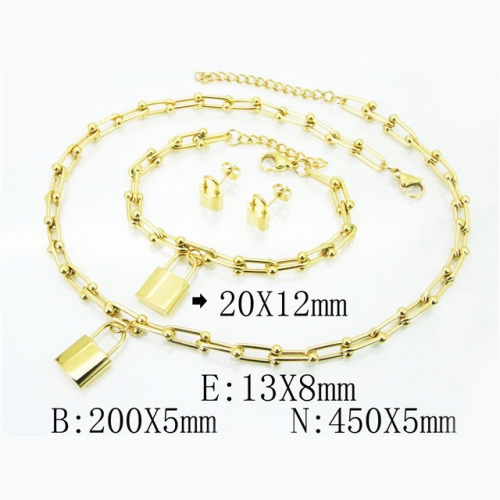 BC Wholesale Stainless Steel 316L Jewelry Set NO.#BC50S0048JLQ