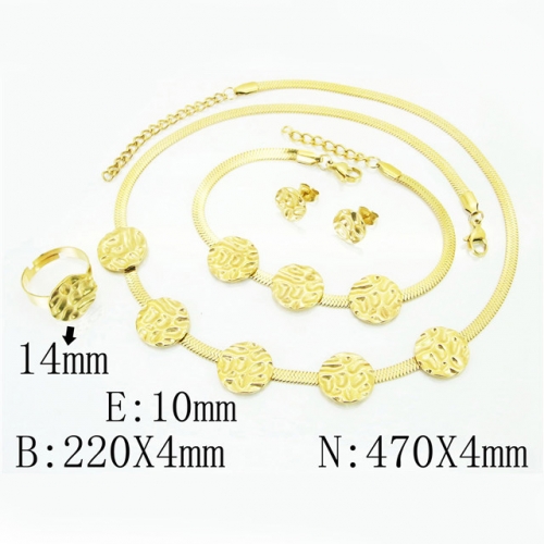 BC Wholesale Stainless Steel 316L Jewelry Set NO.#BC50S0058JEE