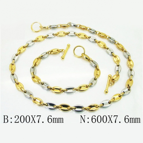 BC Wholesale Stainless Steel 316L Jewelry Set NO.#BC62S0318IOE