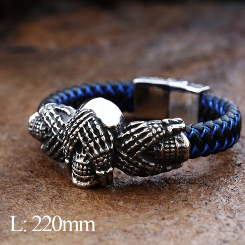 BC Jewelry Wholesale Good Quality Fashion Leather Bracelet NO.#SJ14B033