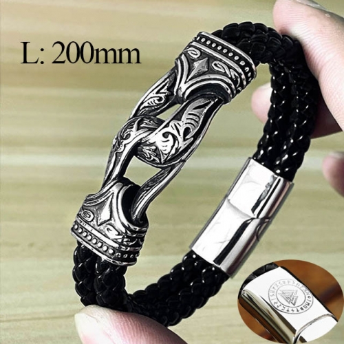 BC Jewelry Wholesale Good Quality Fashion Leather Bracelet NO.#SJ14B023