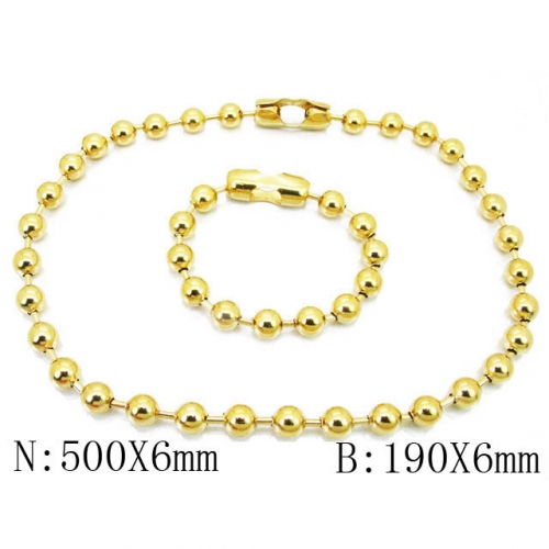 BC Wholesale Stainless Steel 316L Jewelry Necklace Bracelet Set NO.#BC001N162