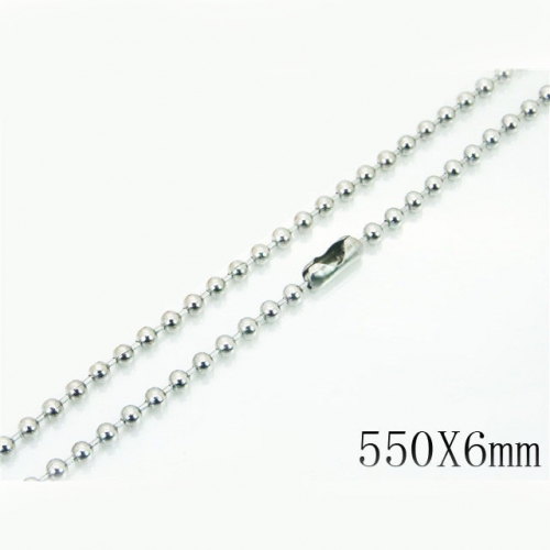 BC Wholesale Jewelry Stainless Steel 316L Cheap Beads Necklace NO.#BC001N190