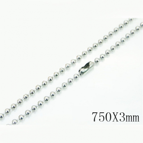 BC Wholesale Jewelry Stainless Steel 316L Cheap Beads Necklace NO.#BC001N199