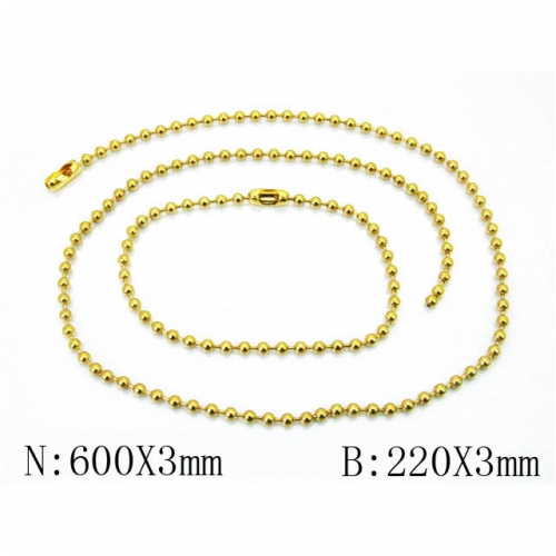 BC Wholesale Stainless Steel 316L Jewelry Necklace Bracelet Set NO.#BC001N154