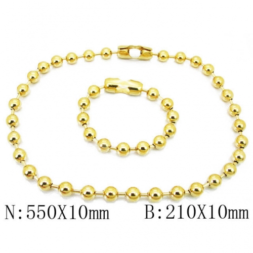 BC Wholesale Stainless Steel 316L Jewelry Necklace Bracelet Set NO.#BC001N167