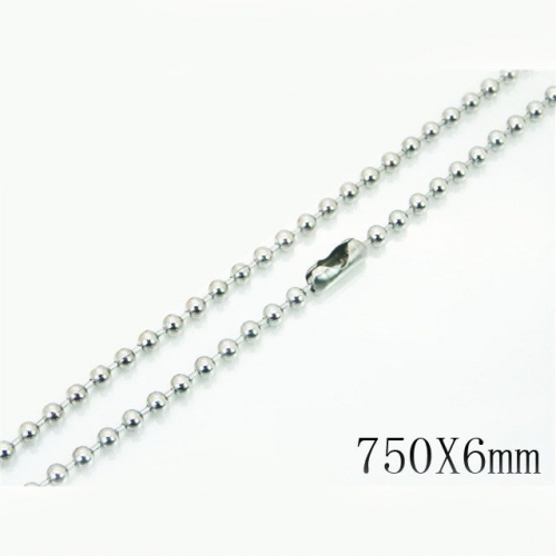 BC Wholesale Jewelry Stainless Steel 316L Cheap Beads Necklace NO.#BC001N187