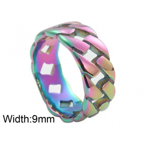Wholesale Stainless Steel 316L Fashion Multi-Color Rings Sets NO.#SJ49R329