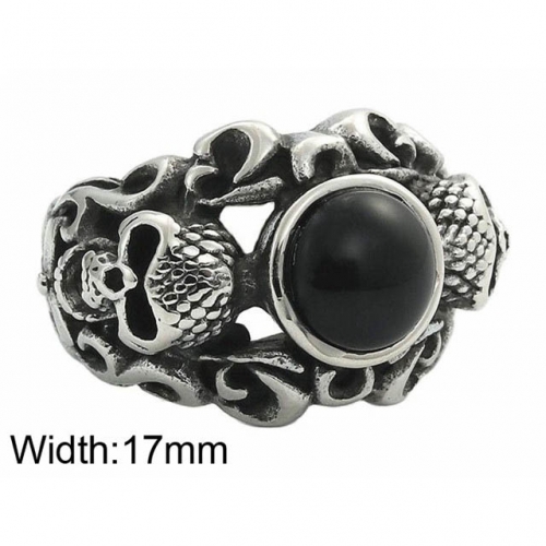 BC Wholesale Skull Rings Jewelry Stainless Steel 316L Jewelry Rings NO.#SJ49R604