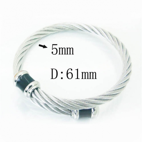 BC Wholesale Bangles Stainless Steel Jewelry Bangles NO.#BC51B0010HMD