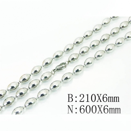 BC Wholesale Jewelry Set Stainless Steel 316L Necklace Bracelet Jewelry Set NO.#BC53S0003HKL