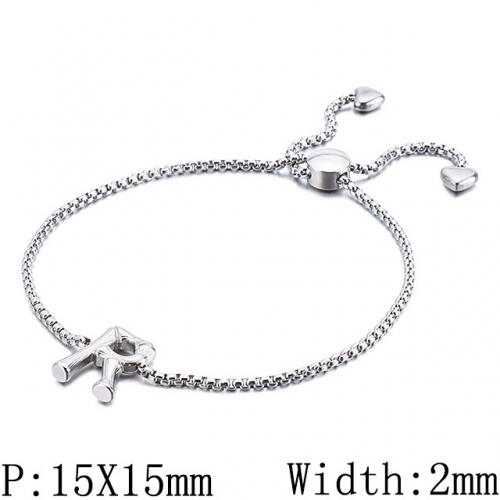 BC Wholesale Jewelry Stainless Steel 316L Jewelry Letter Bracelets NO.#SJ53B123933