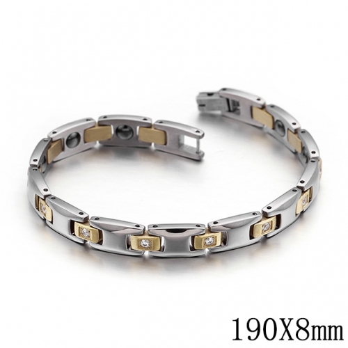 BC Wholesale Jewelry Stainless Steel 316L Jewelry Germanium Stone Bracelets NO.#SJ53B98895