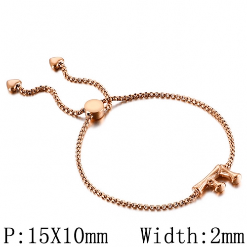 BC Wholesale Jewelry Stainless Steel 316L Jewelry Letter Bracelets NO.#SJ53B123947