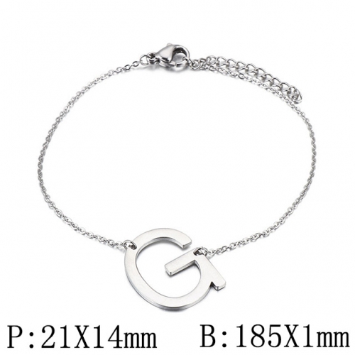 BC Wholesale Jewelry Stainless Steel 316L Jewelry Letter Bracelets NO.#SJ53B116131