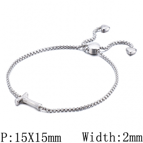 BC Wholesale Jewelry Stainless Steel 316L Jewelry Letter Bracelets NO.#SJ53B123935