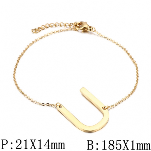 BC Wholesale Jewelry Stainless Steel 316L Jewelry Letter Bracelets NO.#SJ53B116104